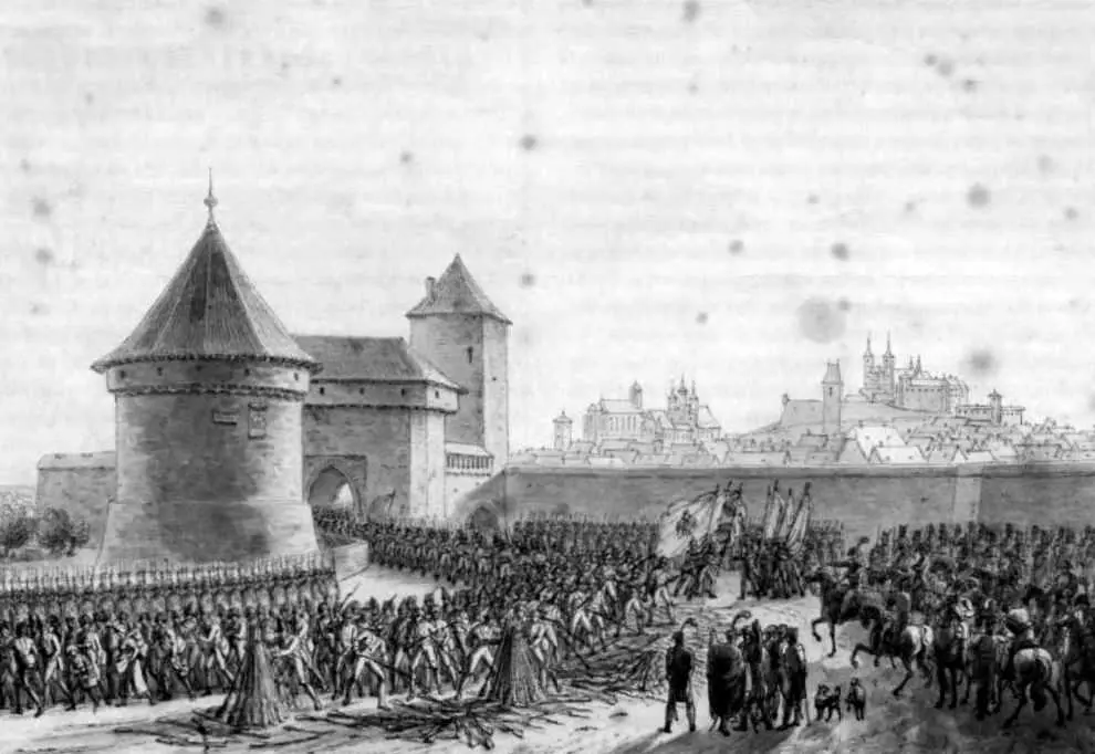 Б Зис Капитуляция прусских войск в Эрфурте 16 октября 1806 г Рисунок пером - фото 118