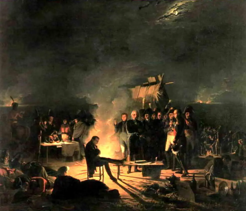 А Роэн Бивак Наполеона на поле боя под Ваграмом в ночь с 5 на 6июля 1809 г - фото 150