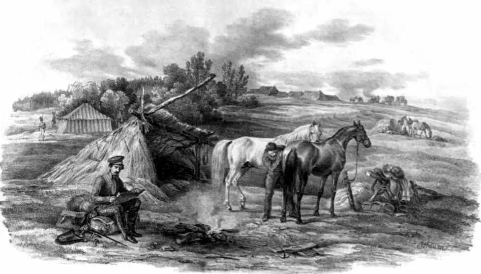 А Адам Бивак художника 16 августа 1812 г На переднем плане мы видим самый - фото 164