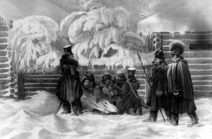 Фабер дю Фор Бивак под Красным 16 ноября 1812 г Б Зис Гусары 9го полка - фото 166