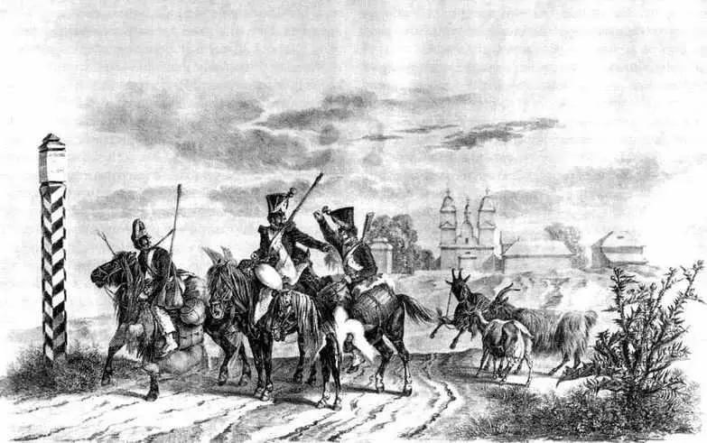 Фабер дю Фор Реквизиция в окрестностях Казущины 11 июля 1812 г Слева - фото 176