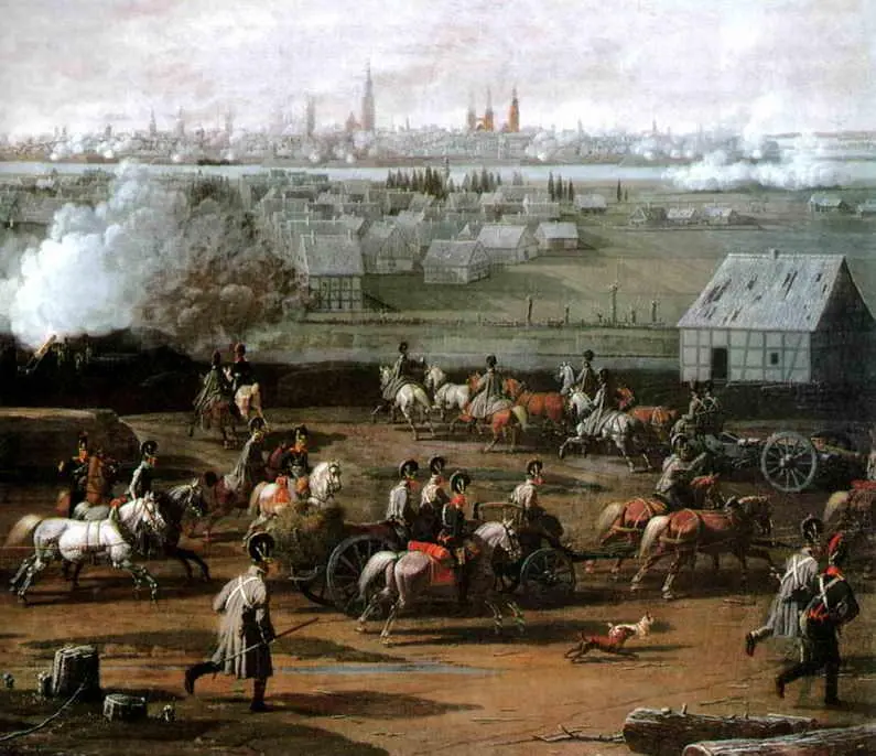 В Фон Кобель Баварские войска при осаде Бреслау в 1807 г Фрагмент - фото 181