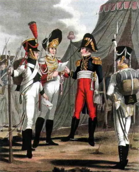 Саксонская армия в 1812 г Слева направо гренадер полка принца Фридриха - фото 201