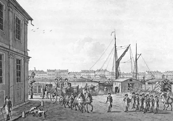 Бенжамин Патерсен Вид Английской набережной с Васильевского острова 1799 г - фото 34