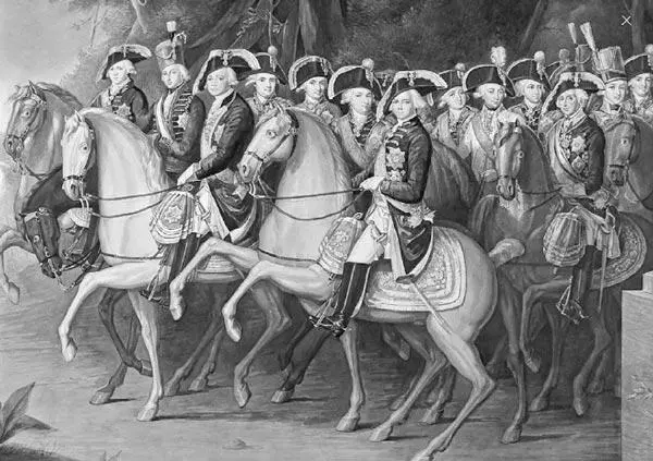 К С Осокин с оригинала ИБ Лампимладшего Император Павел со свитой 1835 - фото 47