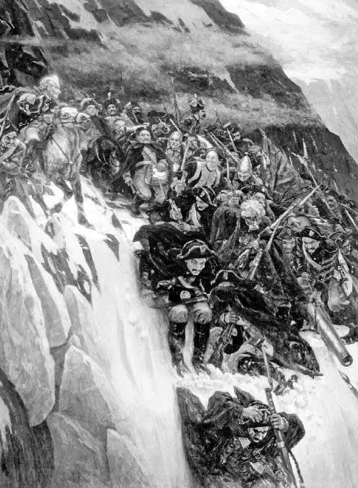 В И Суриков Переход Суворова через Альпы 1899 г На высоте 2400 метров гора - фото 91