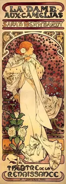 Альфонс Муха Дама с камелиями Рекламный плакат для Сары Бернар 1896 Альфонс - фото 69