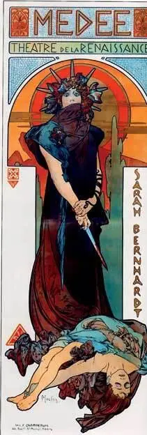 Альфонс Муха Медея Рекламный плакат для Сары Бернар 1898 Альфонс Муха - фото 70