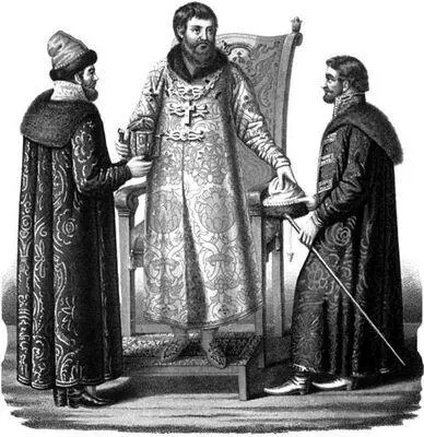 Одежда царская и боярская В центре Алексей Михайлович слева князь Михаил - фото 30