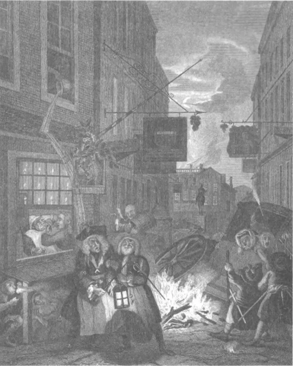Ночь Из серии Четыре времени суток 1738 Гравюра Ф Уокера с живописного - фото 2