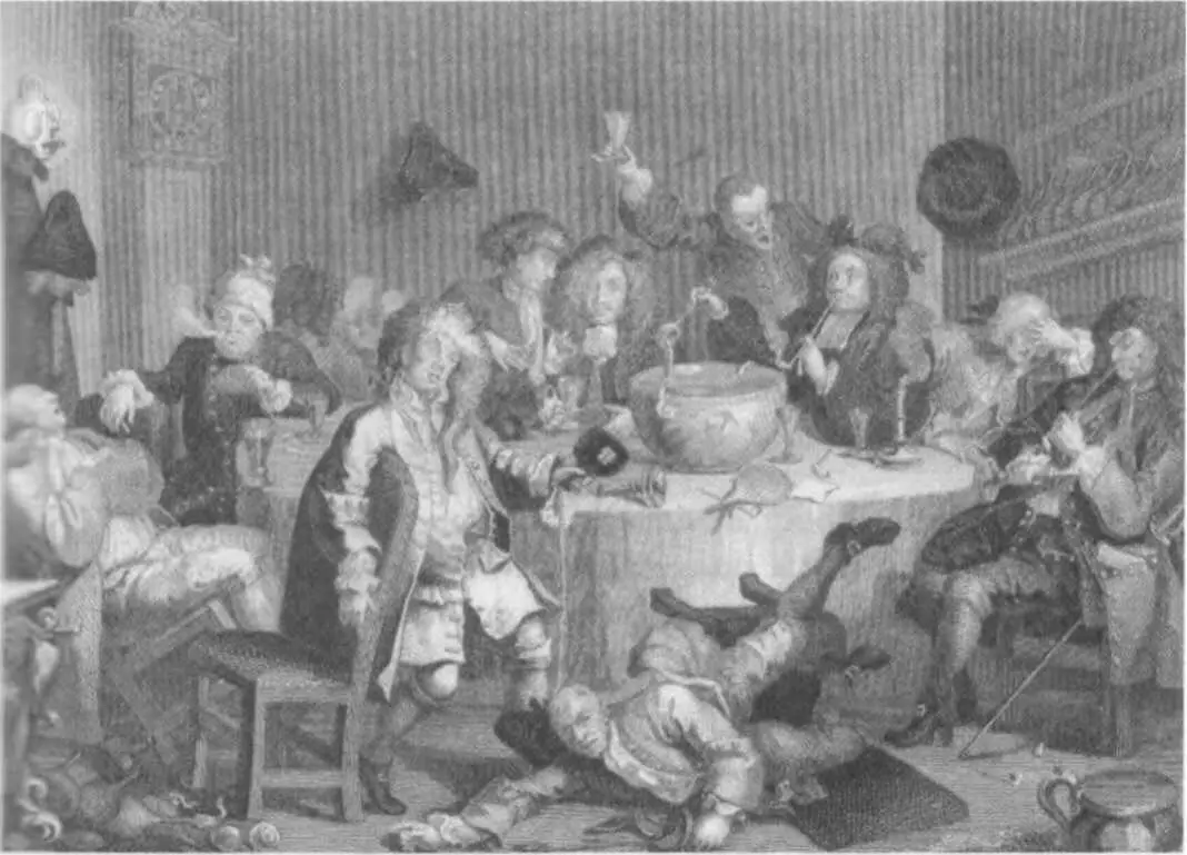 Современная полуночная беседа 1733 Гравюра Т Филлибрауна с живописного - фото 14