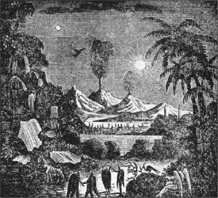 Лунный пейзаж Рисунок из газ The Sun 1835 На южном конце долины есть - фото 6