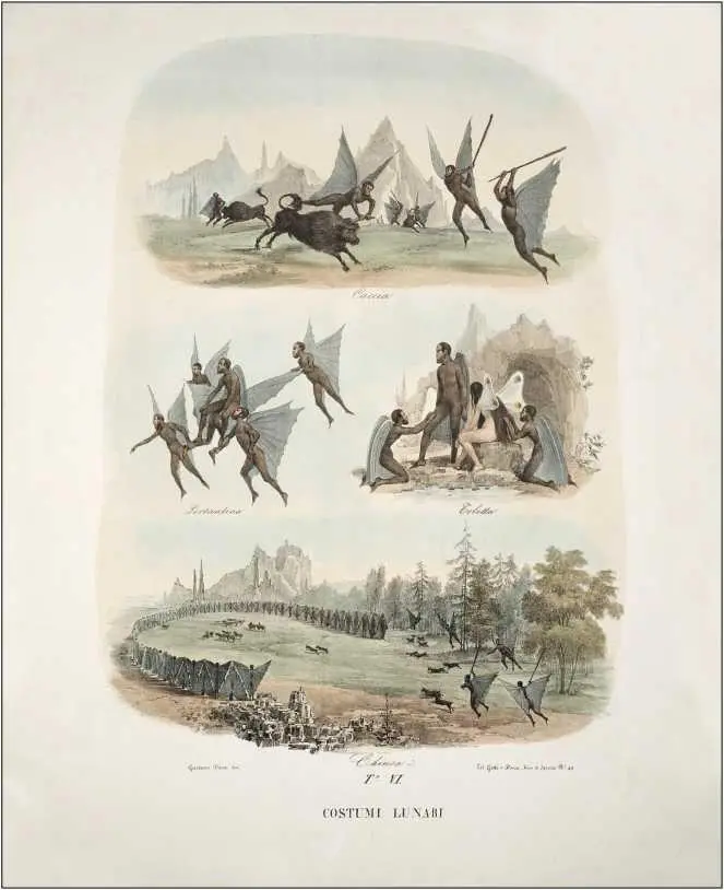 Гаэтано Дура Лунные обитатели Литография Неаполь 1836 ОСИП СЕНКОВСКИЙ - фото 23