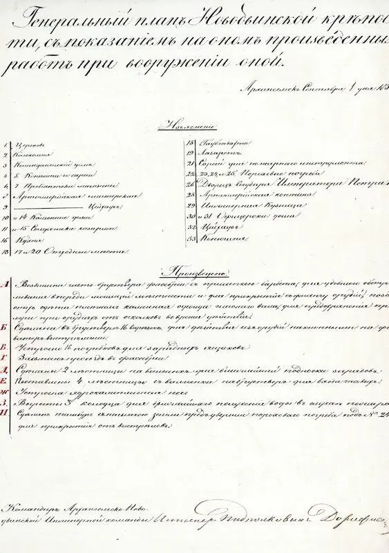 На страницах 128 129 Генеральный план Новодвинской крепости с показанием на - фото 61