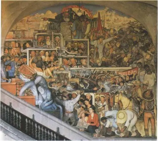 Д Ривера Фреска История Мексики Мир сегодня и завтра 1929 г - фото 39