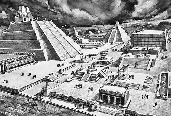 Рис 143 Реконструкция Tenochtitlan AD 13251521 Религия ацтеков - фото 65