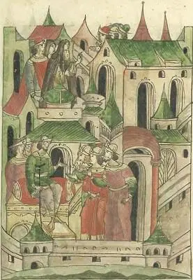 Избрание посадника Миниатюра Лицевого летописного свода XVI в Даниил - фото 12
