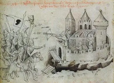 Осада Легницы 9 апрель 1241 г Миниатюра из Жития Св Ядвиги Силезской 1353 - фото 35