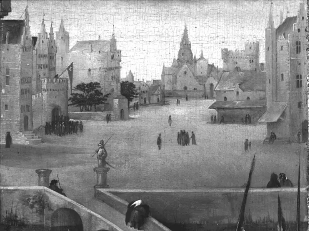 XV век Закат Средневековья Нидерланды Хертогенбос Рыночная площадь в центре - фото 1