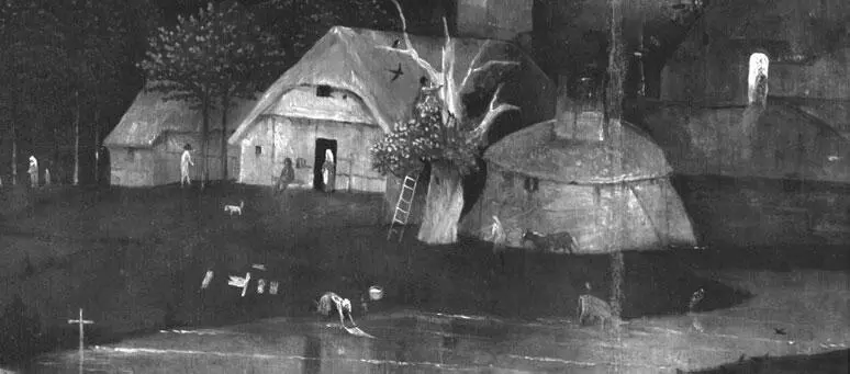 Рис 62 На дальнем плане центральной панели Босх изобразил сцены стирки никак - фото 475