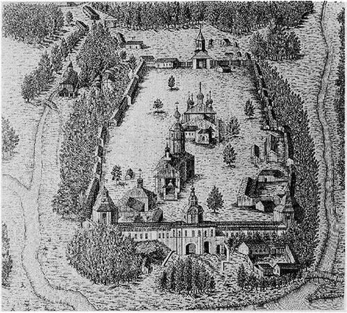 Вид Саровской пустыни 1764 Преподобный Серафим Саровский Иконное - фото 13