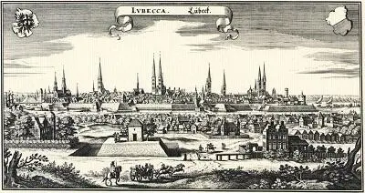 Любек 1641 г Гравюра М Мериана M Merian 15931650 Также в Любекском - фото 41