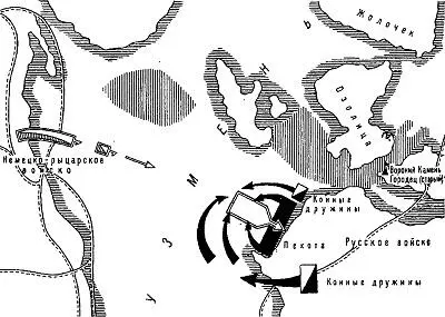Ледовое побоище Окружение рыцарского войска Караев 1966 С 160 Нередко в - фото 66