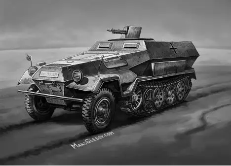 Немецкий средний полугусеничный бронетранспортер SdKfz 251 - фото 5
