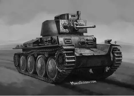 Немецкий легкий танк чехословацкого производства Panzerkampfwagen 38t или - фото 6