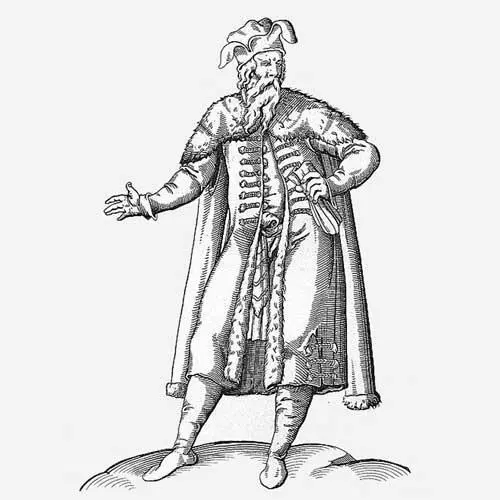 Русский купец Немецкая гравюра XVI в В 1494 г в таком же стиле были отменены - фото 20