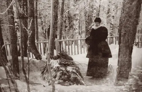 Софья Андреевна Толстая у могилы мужа 1912 г Ясная Поляна Могила Л Н - фото 260