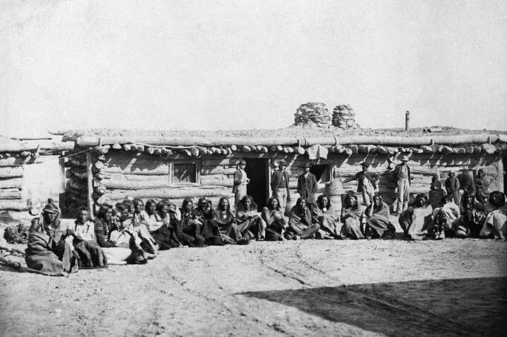 Индейцы на переговорах в форте Салли Территория Дакота 1865 г Карательная - фото 74