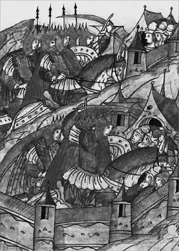 Взятие Ростова и Ярославля Миниатюра Лицевого летописного свода XVI в В - фото 21