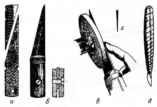 Рис 1 Ножи для резьбы a изготовление ножей из ножовочного полотна б - фото 2