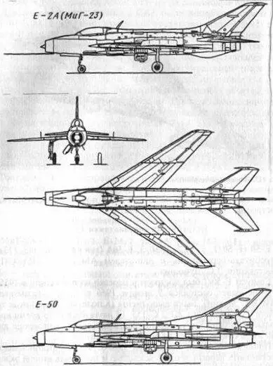 Рис 113 Схемы фронтового истребителя Е2А и истребителяперехватчика Е50 - фото 108