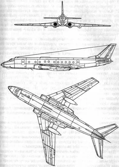 Рис 218 Схема самолета Ту124 Экипаж состоял из двух летчиков штурмана и - фото 214