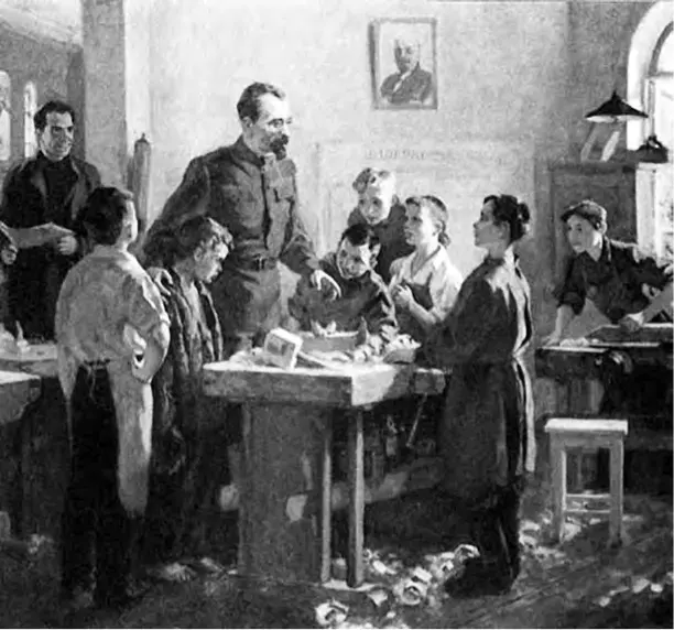 В А Дрезина Дзержинский среди детей в трудовой коммуне 1953 В А Дрезина - фото 30
