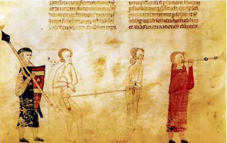 Илл 4 Наказание за адюльтер бегом Кутюмы Тулузы BNF Ms lat 9187 - фото 7