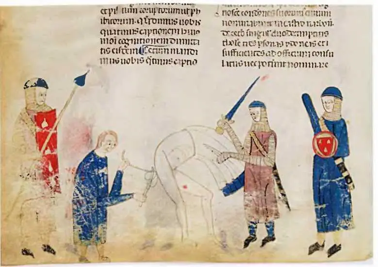Илл 10 Наказание кастрацией Кутюмы Тулузы BNE Ms lat 9187 fol 32v - фото 13