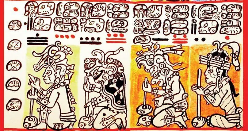 Страница Дрезденского кодекса Впрочем полной ясности не принесло даже - фото 48