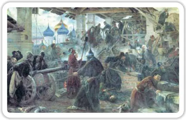 Оборона ТроицеСергиевой лавры в 1609 году Художник СД Милорадович А 21 - фото 9
