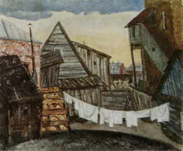 Дворик в Каунасе Масло 1930 Цирк в Мариамполе Масло 1930 Эскиз - фото 122