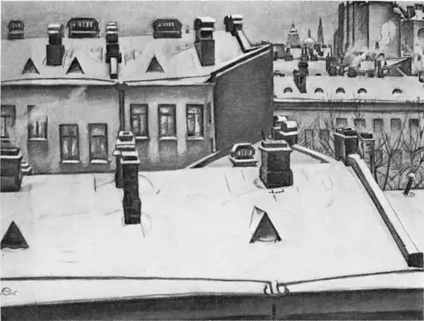 Петербург Крыши в снегу 1916 Вильна Стеклянная улица 1906 П О - фото 140