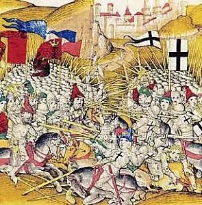 Битва при Грюнвальде Миниатюра из Бернской хроники Диболда Шиллинга Старшего - фото 17