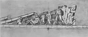 Восточный фронтон Парфенона Рисунки Жака Каррея 1674 До наших дней - фото 356