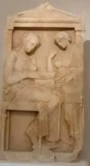 Мраморные надгробия 4 в до нэ атлет с охотничьей собакой и мальчиком - фото 72