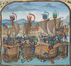 Морское сражение при Слейсе 1340 г Из хроник Фруассара Единственным - фото 9