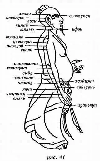 Одно ответвление меридиана выходит из точки шаньчжун середина груди - фото 9