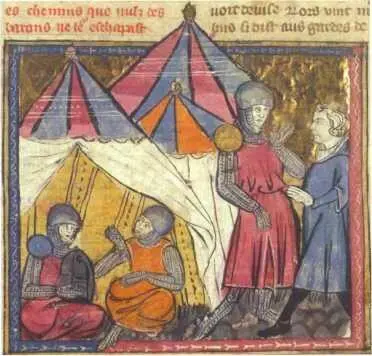 Прибытие Мерлина к месту битвы Из книги История Мерлина Париж XIV век - фото 10