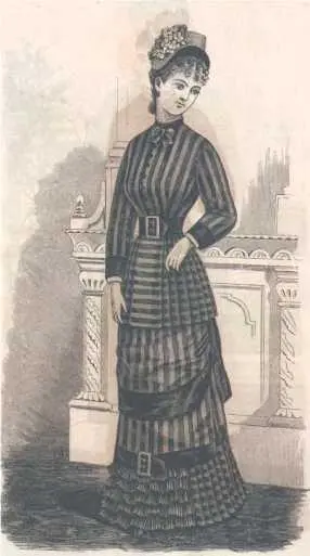 Женское платье Рисунок из журнала мод сентябрь 1880 года Выкройка платья в - фото 19